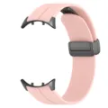 Cinturino per smartwatch in silicone rosa con chiusura magnetica pieghevole, design. - Connettore nero e cinturino per vivo Watch 5 / Rosa Nebulosa
