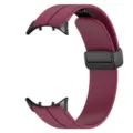 Cinturino di ricambio in silicone magnetico per vivo watch 5 con fibbia pieghevole - Borgogna
