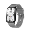 Grijs nylon siliconen composiet geweven horlogeband vervanging compatibel met horloges. - Zilveren connector + horlogeband / Grijs