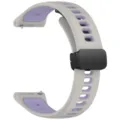 Cinturino di ricambio per smartwatch in silicone con chiusura magnetica pieghevole e bicolore, 22mm. - Cinturino con fibbia magnetica (22 mm) / Viola sabbia