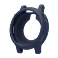 Dark blue silicone protective case detail view for smart watch, durable flexible material. - Dark Blue