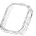 Glitzernde Strass Smartwatch Schutzhülle in Silber Bling Bumper Rahmen Uhren Zubehör - Transparent