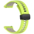 Cinturino di ricambio in silicone 22mm con chiusura magnetica pieghevole, bicolore. - Cinturino con fibbia magnetica (22 mm) / Sabbia lime
