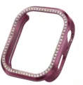 Redmi Watch 6 Glitzer Strass Schutzhülle Detailansicht, elegante lila beschichtete Bumper. - Rosenrosa