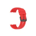 Ersatz Silikon Armband kompatibel mit Smartwatch, rotes Uhrenarmband mit schwarzer Schließe - Rot