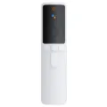 White silicone remote control protective case with leather texture for TV remotes. - Clear White