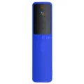 Blue silicone remote control protective case detail showing precise button cutouts. - Blue