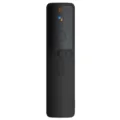 Black silicone remote control protective cover close-up, textured anti-slip surface detail. - Black