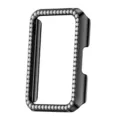 Details of the sparkling rhinestone hard PC protective case designed for smart watch bands. - Huawei Band 11 Pro Hollow Protective Cases / Black