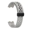 Cinturino per orologio traspirante in silicone di ricambio con chiusura magnetica, 16mm. - Grigio
