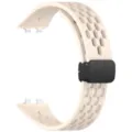 Silicone breathable strap for Huawei Band 11, multi-hole design with magnetic folding clasp. - Starlight