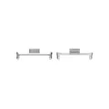 Silver metal watch band connector adaptor for smart watch replacement part accessory - 1 Pair Pack / Silver