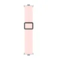 Replacement silicone strap with magnetic folding buckle in pink color for smartwatch. - [Black Connector] + Strap / Pink