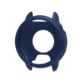 Funda protectora de silicona azul oscuro para smartwatch, diseño hueco semiabierto, antichoque. - Fundas de silicona para Garmin Active 6 / Azul marino