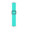 Replacement silicone magnetic folding buckle watch strap for smart watch turquoise detail - Teal