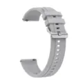 Universal silicone watch strap replacement band with quick release pins, smooth grey finish. - 22mm Watch Bands / Gray