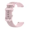 Silicone watch strap detail view, textured carbon fiber pattern with matching buckle. - 20mm Watch Strap / Rose Pink
