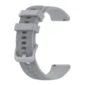 Silicone watch strap detail view, carbon fiber texture pattern, matching color buckle design. - Gray