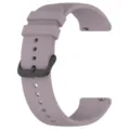 Silicone watch strap replacement 20mm 22mm taupe soft wristband with black buckle quick release - 22mm Watch Connector Interface / Light Purple