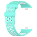 Bracelet de sport en silicone bicolore de rechange compatible montre connectee Xiaomi. - Blanc sarcelle