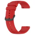 Red silicone watch strap replacement for Samsung Galaxy Watch 20mm 22mm universal. - Red