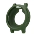 Dark green silicone protective case detail view for smartwatch, precise cutouts and flexible fit. - Army Green