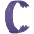 Purple silicone replacement smart watch wristband with secure buckle design, durable and comfortable. - Purple