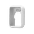 Silicone protective case detail for smart band, soft flexible white shell design interior text. - White