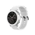 Detailed view of the replacement silicone watch strap in clean white, flexible and durable. - 20mm / White