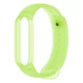 Gros plan détaillé d'un bracelet de montre connecté translucide vert clair en TPU. - Vert Transparent