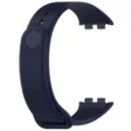 Replacement silicone strap for smart fitness wristband, durable and comfortable sports band detail. - Space Blue