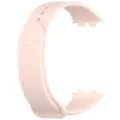 Detalle de correa de repuesto de silicona rosa, textura suave y diseño de cierre a presión. - Correas para Honor Band 9 / Rosa