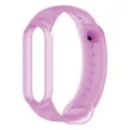 Bracelet de rechange rose transparent pour bracelet connecté, en silicone souple. - Améthyste