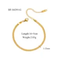 Edelstahl Schlangenkette Armband für Damen 18K vergoldet minimalistischer Schmuck - Schlangenkette-Stil (HF-S4293-G) / Gold
