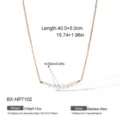 Minimalistische 18K vergoldete Edelstahl natürliche Barock Süßwasser Perlenkette Damen. - Minimalistisches Perlenkropfband (BX-NP7102) / 40.0+5.0cm