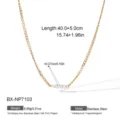 18K vergoldete Edelstahl Natur Süßwasserperle Kette Halskette mit verstellbarer Länge. - Multi-Perlen Verzierte Halskette (BX-NP7103) / 40.0+5.0cm