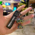Electroplated colorful deer keychain cute car hanging ornament bag pendant small accessories - Black