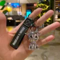 Electroplated colorful deer keychain cute car pendant bag charm keyring accessories 1pcs - Silver