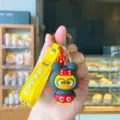 Cute cartoon duck PVC keychain stylish bag pendant silicone car key ring for daily use - Minnie Duck