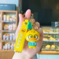 Cute yellow duck keychain cartoon PVC bag pendant silicone key ring for women kids backpack - Xiaoyuan Duck