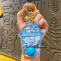 Cute bear water game keychain toy portable transparent ring toss decompression pendant - Animal Water Game - Bear