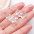 Transparante acryl beer tussenkraal 19x12mm voor DIY sieraden maken ketting armband accessoires - Transparant Wit Verticaal Gat