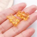 19x12mm Transparante Acryl Beer Kralen DIY Sieraden Ketting Armband Maak Accessoires - Transparant Lichtoranje Verticaal Gat