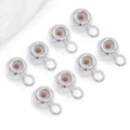 Zilveren bedel kralen met siliconen kern voor DIY armband en ketting sieraden maken - Dik Zilver (T119)