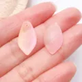 Breloques en verre perles de pétales roses pour épingles à cheveux DIY accessoires. - Pétale de lotus / 1 Pièce (20x11mm) / Dégradé Jaune Rose