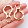 Gold Zinc Alloy Gate Ring Keychain DIY Bag Pendant Hardware Accessories 2 Pieces - Gourd-Shaped Keychain / 1 Piece (38x21mm) / KC Gold