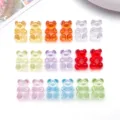 Transparante acryl gummibeer kralen detail, kleurrijke DIY hanger voor sieraden maken. - Willekeurig Transparant Horizontaal Gat