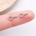 Small Gray Eye Pins Screw Eyes DIY Jewelry Making Findings 9x4mm Candy Color Metal - 9x4mm / Gray