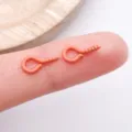 Large 10x5mm Orange Color Iron Screw Eye Pins DIY Jewelry Pendant Hanging Accessories - Orange Yellow