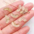 Green glass leaf loose beads DIY jewelry making accessories for handmade bracelets and pendants. - Leaf / 6.5x14x3mm (1 Piece) / Transparent Jasper Color